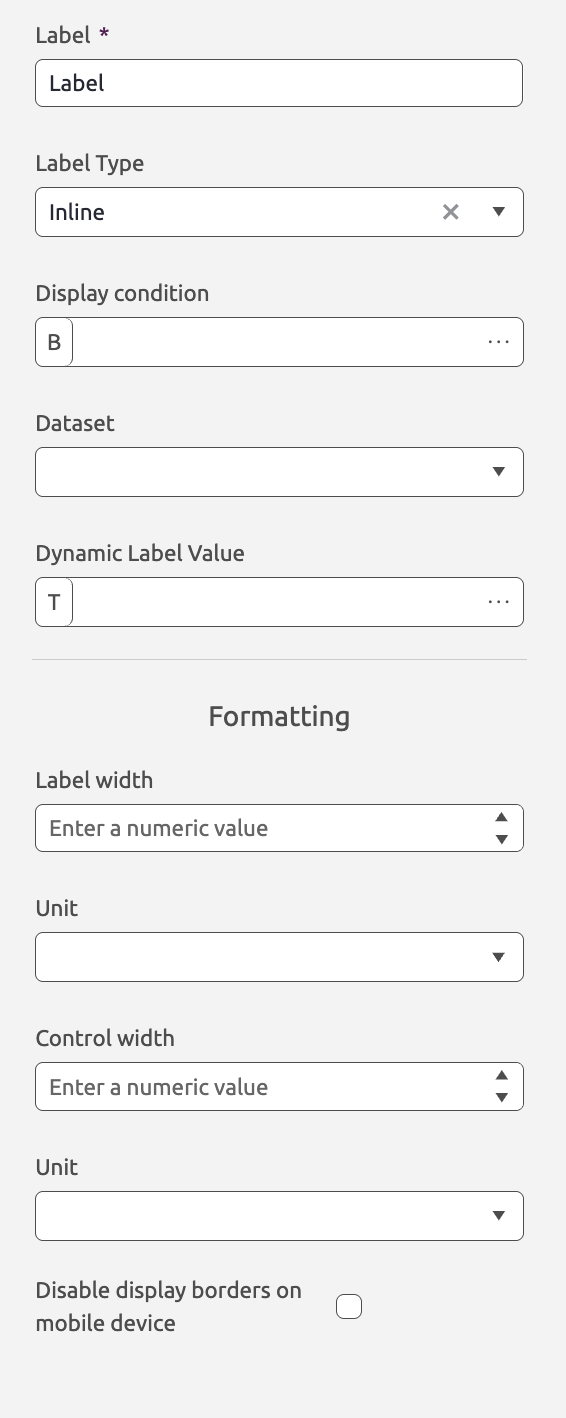 Label Properties