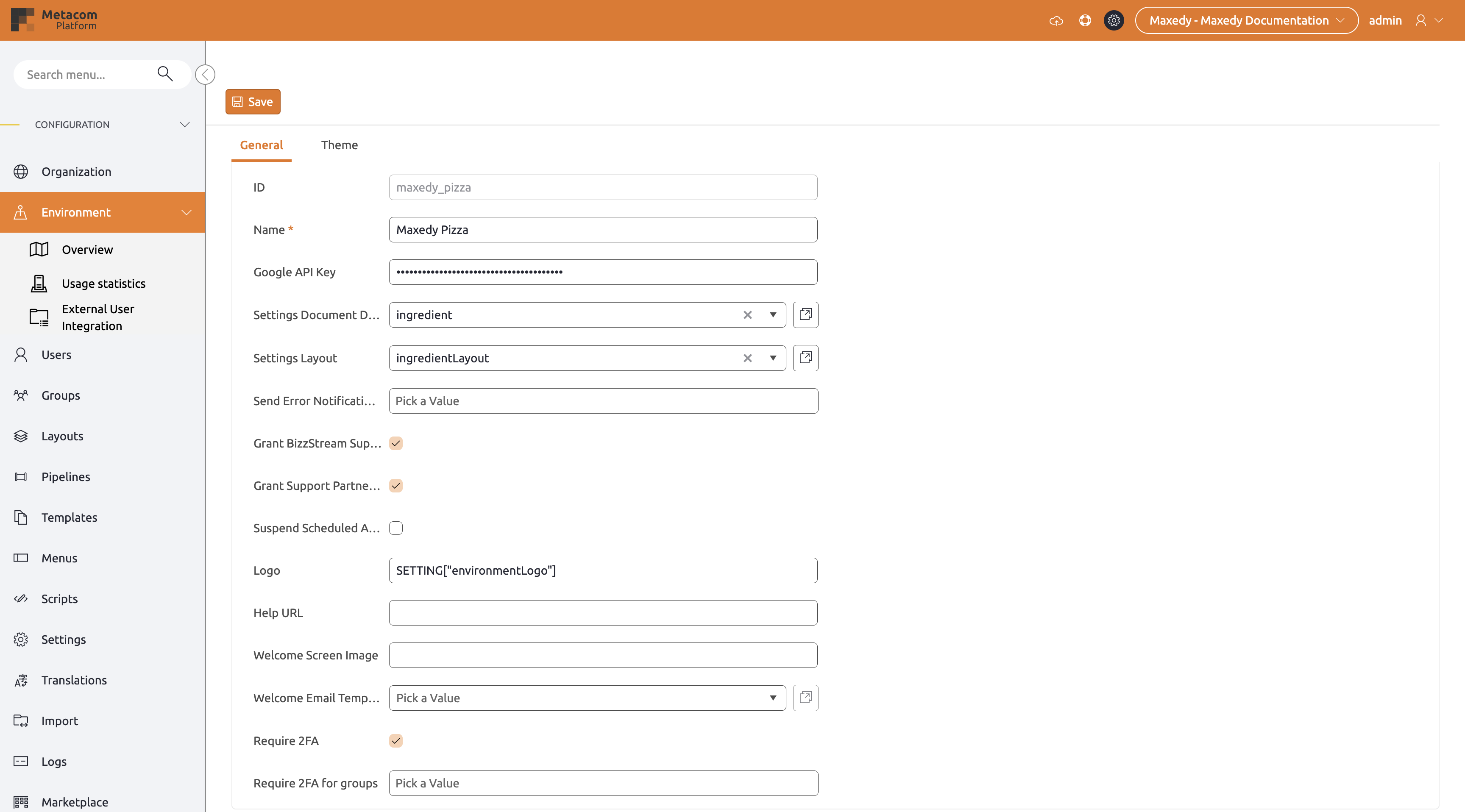 Environment Configuration General
