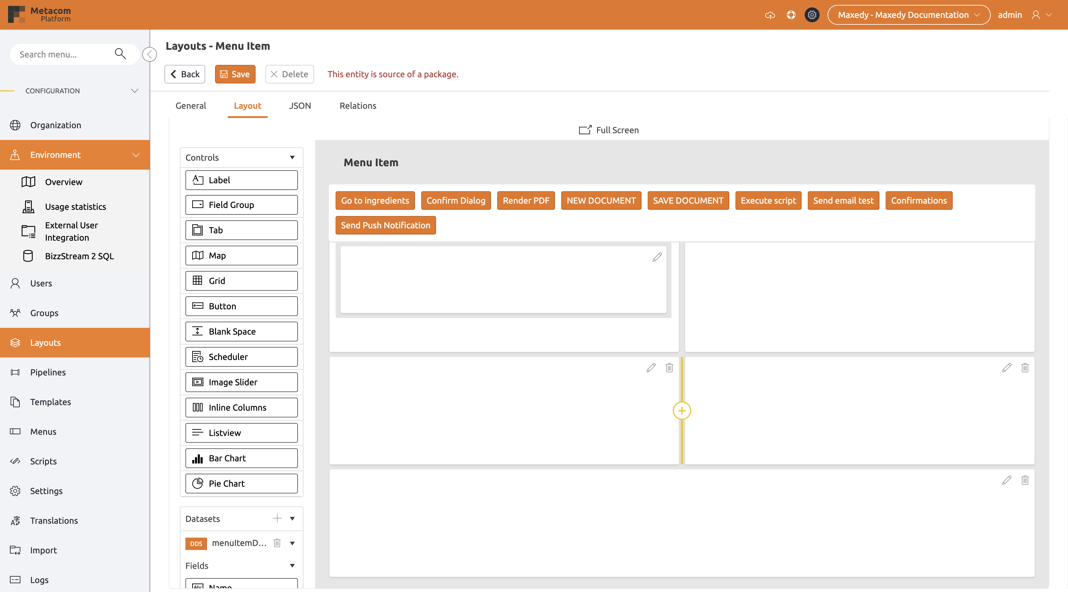 Layout configure rows and columns