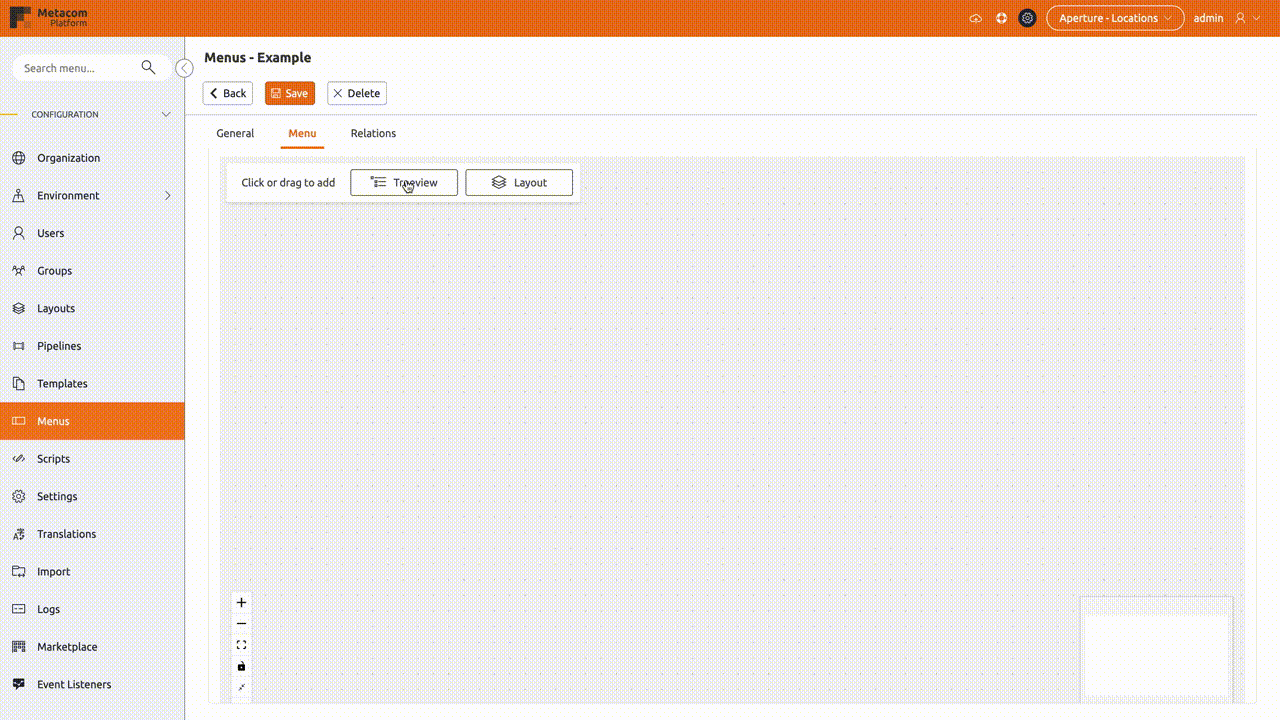 Create menu